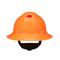 Full Brim Hard Hat, Full Brim Head Protection, Hi-Visibility Orange, Ratchet