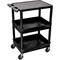 Utility Cart 300 lb. Load Capacity PE Black