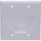 Wall Plate Cable Recessed 2g White