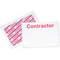 Contractor Badge 1 Day Red/white - Pack Of 500