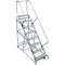 Rolling Ladder Unassembled Handrail Platform 90 Inch Height