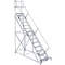 Rolling Ladder Handrail Platform 140 Inch Height