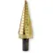 Tin Coated Step Drill Bit 3/16-7/8 In