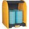 Covered Drum Spill Containment Pallet, Black/yellow