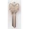 Key Blank Messing Typ Kw11 6 Pin - 10er Pack