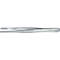 Tweezers Blunt Straight Serrated 4-3/4