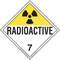 Placard 10-3/4 Inch x 10-3/4 Inch Radioactive
