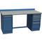 Technical Workbench 2 Pedestal W 72 Blue