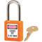 Lockout Padlock Keyed Alike Orange 1/4 Inch - Pack Of 3