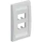 Faceplate Single Gang 4 Ports White