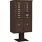 Pedestal Mailbox 16 Door Bronze 66-3/4 Inch