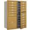 Horizontal Mailbox Private 16 Doors Gold Fl 41 Inch