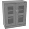 Storage Cabinet Medium Gray 3-Point Lock 24 inch Depth x 42 Inch Height