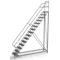 Rolling Ladder 14 Steps Serrated Tread