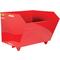 Self Dumping Hopper, Medium Duty, Low Profile, 1.5 cu. yd., 4000 Lb., Red, Steel