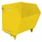 Self Dumping Hopper, Heavy Duty, Low Profile, 0.5 cu. yd., 6000 Lb., Yellow, Steel