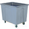 Box Truck, Plastic, 32 Gallon, 5 Inch Polyurethane, 350 lbs Capacity, Gray