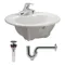 Lavatory Sink With Faucet 20 inch length Oval