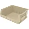 Hang/Stack Bin, 7 Inch Length, 16-1/2 Inch Width, 14-3/4 Inch Height, Stone