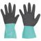 Chemical Resistant Glove, 7 mil Thick, 12 Inch Length, Smooth, 7 Size, Gray/Green, 1 Pair