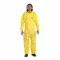 Collared Coverall, Light Duty, Bound Seam, Yellow, 2XL, 25 Pack