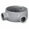 Conduit Outlet Body, 1/2 Inch Trade, L Body, 18 cu. in., Iron, Threaded Hub