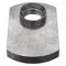 Weld Nut, 5/16 In - 18 Thread Size, Tab Base With Offset Hole, 63/64 In Base Lg., Blk Oxide, 50 Pk