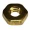 Hex Nut, 4-40 Thread Size, Brass, 3/32 In Ht., 1/4 In Wd., Plain, Machine Screw, 100 Pk