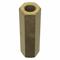 Coupling Nut, M6x1 Thread Size, Steel, 7/16 In Wd., 1 1/2 In Lg., Gr. 2, Right Hand, 10 Pk