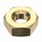 Hex Nut, 1/4 In - 20 Thread Size, Brass, 7/32 In Ht., 7/16 In Wd., Plain, 10 Pk