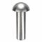 Solid Rivet, Rnd Spacer, SS, 1/2 In Lg., 5/32 In Rivet Dia., Plain, 100 Pk