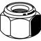 Hex Locknut, M27x3 Thread Size, Nylon Insert, 41 mm Hex Wd., Std Hex, Gr. A4, 2 Pk