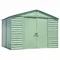 Shed, 123.3 x 95.3 x 90.6 Inch Size, 496 Cu ft Capacity, Sage Green