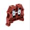 Terminal Block, 16-6 Awg, Red, 65A, 35mm Din Rail Mount, Pack Of 50