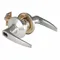 Door Lever Lockset, Grade 1, Curved No Return Lever, Satin Chrome, Coreless