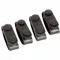 Molded Belt Keepers, Black, Basketweave, 4 PK