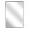 Mirror, Framed, 12 Inch Width, Glass Body, Stainless Steel Frame, 18 Inch Height