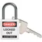 Lockout Padlock Keyed Different White 1/5in. - Pack Of 6