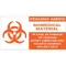 Hazardous Warning Label 2 Inch Height x 4 Inch Width Plastic