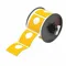 Precut Label Roll, Circle With Notch, 2 13/32 x 2 13/32 Inch Size, Polyester, Yellow