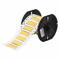 Precut Label Roll, 3/8 x 2 Inch Size, Polyolefin, Yellow, 4 Awg To 12 Awg Wire Gauge