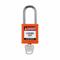 Padlock, Keyed Different, Nylon, Standard Body Size, Steel, Orange