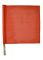 Verkehrsflagge, Rot/Orange, 18 x 18 Zoll Größe, 24 Zoll Griff