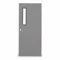 Narrow Light Steel Door, 2 Mortise, 80 Inch Door Opening Height