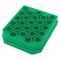 Centrifuge Tube Rack, Holds 30 Test Tubes, 25 Compartments, Autoclavable, Green, 5 Pack