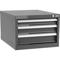 Cabinet, 22-3/16 x 15-3/4 x 28-1/2 Inch Size, 3 Drawers, 34 Compartment, Dark Gray