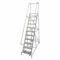 Rolling Ladder, 110 Inch Platform Height, 10 Inch Platform Depth, 24 Inch Platform Width