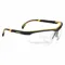 Safety Glasses, Wraparound Frame, Half-Frame, Black, M Eyewear Size, Unisex