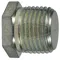 Hex Plug, Adapter, 1 -11.5 Inch Male NPT, Zinc Plated Steel