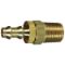 Hose Barb, 1/2 Inch Hose I.D. x 1/4 Inch MNPTF, Push On, Brass, Cap